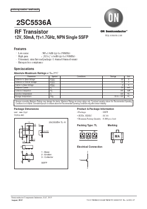 2SC5536A Datasheet PDF ON Semiconductor