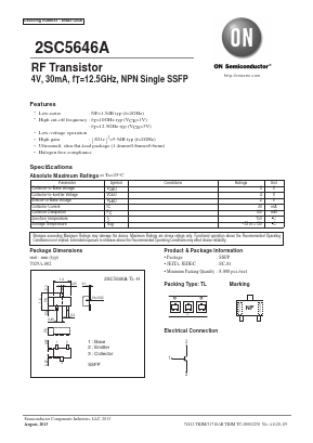 2SC5646A-TL-H Datasheet PDF ON Semiconductor