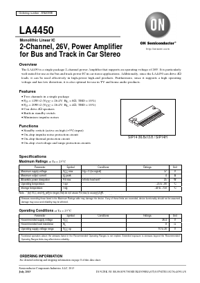 LA4450-E Datasheet PDF ON Semiconductor