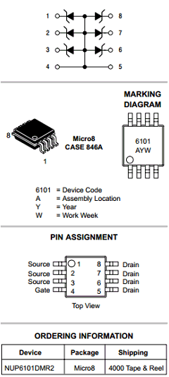 NUP6101DMR2 Datasheet PDF ON Semiconductor