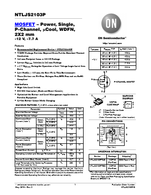 NTLJS2103P Datasheet PDF ON Semiconductor