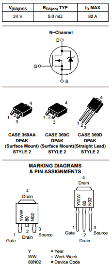 NTD80N02-001 Datasheet PDF ON Semiconductor