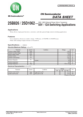 B826S Datasheet PDF ON Semiconductor