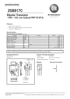 B817C-1E Datasheet PDF ON Semiconductor