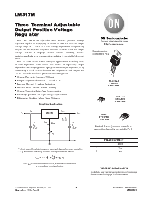 LM317M_99 Datasheet PDF ON Semiconductor