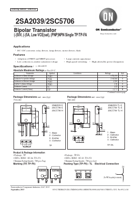 2SC5706-E Datasheet PDF ON Semiconductor