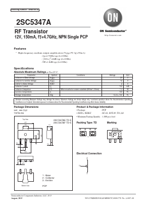 2SC5347 Datasheet PDF ON Semiconductor