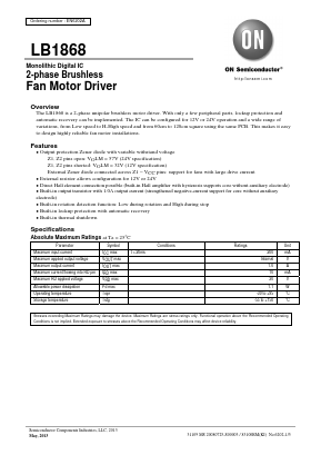 LB1868-E Datasheet PDF ON Semiconductor