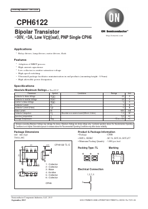 CPH6122-TL-E Datasheet PDF ON Semiconductor