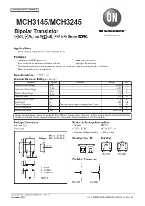 MCH3145-TL-E Datasheet PDF ON Semiconductor