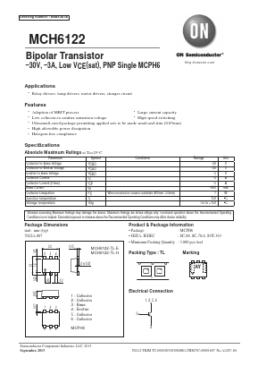 MCH6122-TL-H Datasheet PDF ON Semiconductor