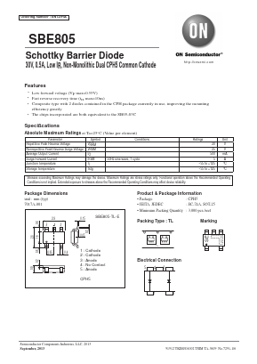 SBE805 Datasheet PDF ON Semiconductor
