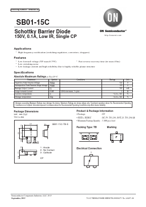 SB01-15C Datasheet PDF ON Semiconductor