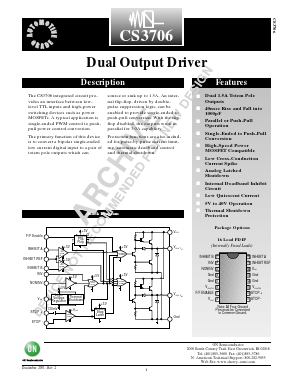 CS3706GNF16 Datasheet PDF ON Semiconductor