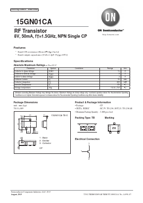 15GN01CA-TB-E Datasheet PDF ON Semiconductor