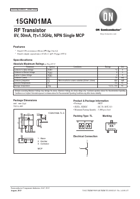 15GN01MA-TL-E Datasheet PDF ON Semiconductor