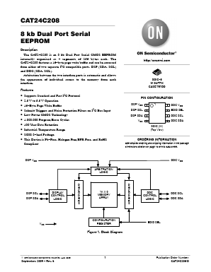 CAT24C208 Datasheet PDF ON Semiconductor