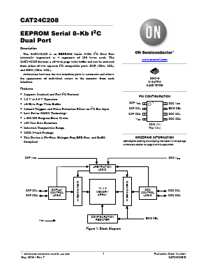 CAT24C208 Datasheet PDF ON Semiconductor