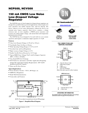 NCP500 Datasheet PDF ON Semiconductor