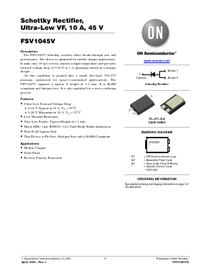 FSV1045 Datasheet PDF ON Semiconductor