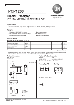 PCP1203 Datasheet PDF ON Semiconductor