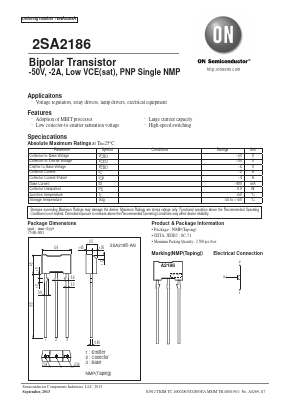 2SA2186-AN Datasheet PDF ON Semiconductor
