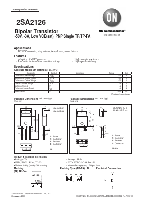 2SA2126-H Datasheet PDF ON Semiconductor
