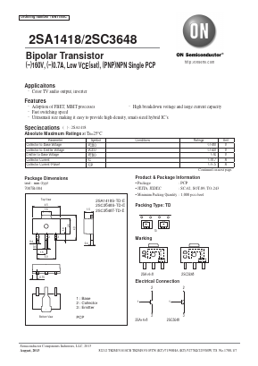 2SC3648T-TD-E Datasheet PDF ON Semiconductor