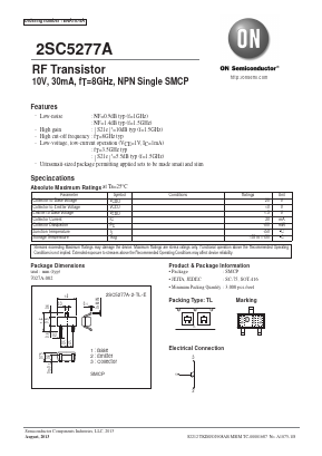 2SC5277A Datasheet PDF ON Semiconductor