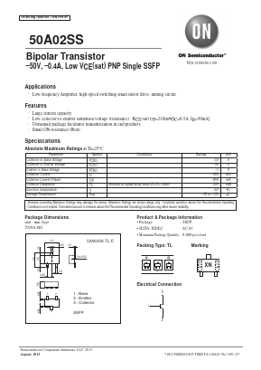 50A02SS-TL-E Datasheet PDF ON Semiconductor