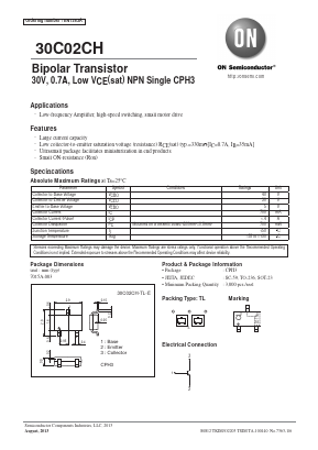 30C02CH Datasheet PDF ON Semiconductor