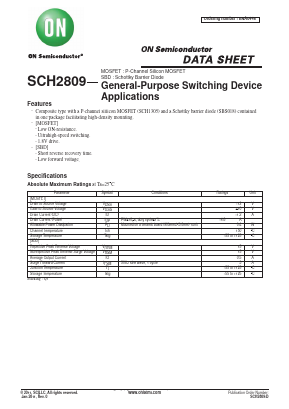 SCH2809 Datasheet PDF ON Semiconductor