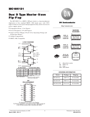 MC10H131 Datasheet PDF ON Semiconductor