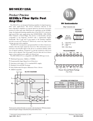 MC10SX1125ADR2 Datasheet PDF ON Semiconductor