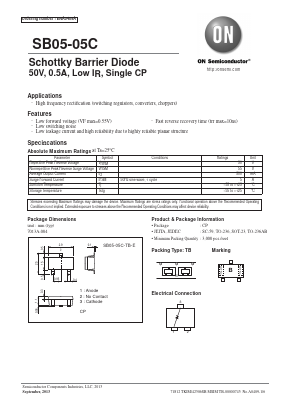 SB05-05C Datasheet PDF ON Semiconductor