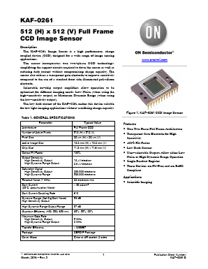 KEK-4H0081-KAF-0261-12-5 Datasheet PDF ON Semiconductor