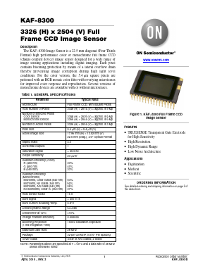 KAF-8300-AAB-CB-AE Datasheet PDF ON Semiconductor