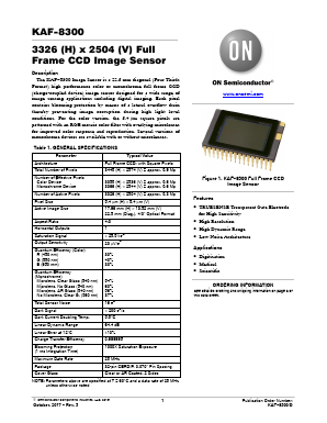 KAF-8300-CXB-CB-AE Datasheet PDF ON Semiconductor