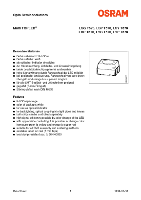 LOPT670-J-J Datasheet PDF OSRAM GmbH