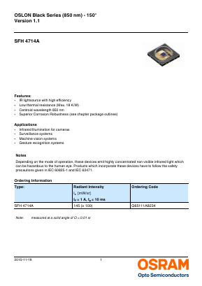 SFH4714A Datasheet PDF OSRAM GmbH