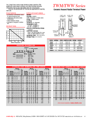 TWM10J270E Datasheet PDF Ohmite Mfg. Co.