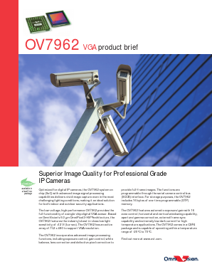 OV07962-E62A Datasheet PDF Omnivison Technologies