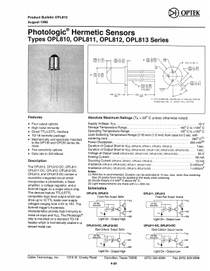 OPL800 Datasheet PDF Optek Technology