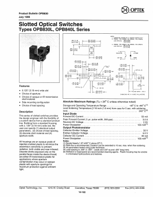 OPB847W15 Datasheet PDF Optek Technology