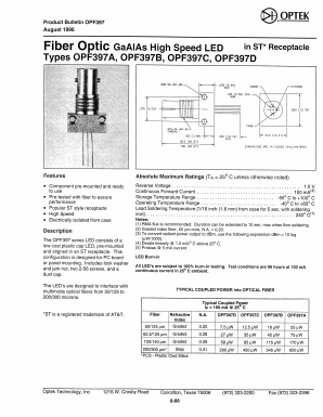 OPF397C Datasheet PDF Optek Technology
