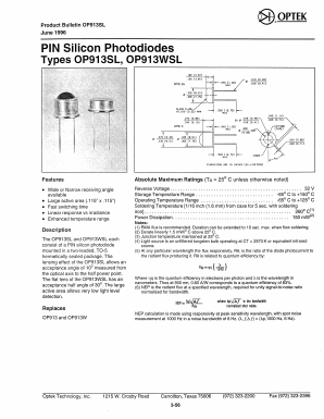 OP913SL Datasheet PDF Optek Technology