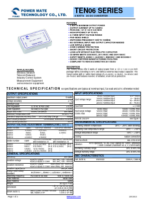 TEN06 Datasheet PDF Power Mate Technology