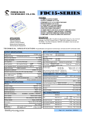 FDC15 Datasheet PDF Power Mate Technology