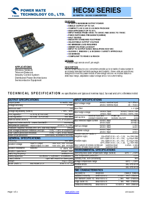HEC50 Datasheet PDF Power Mate Technology