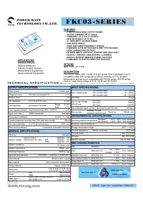 FKC03-12D05 Datasheet PDF Power Mate Technology